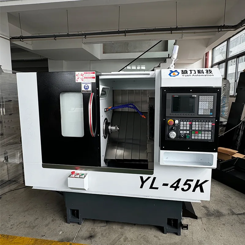 Deil Leaba Slant CNC le Servo Turret agus Tailstock Hiodrálacha
