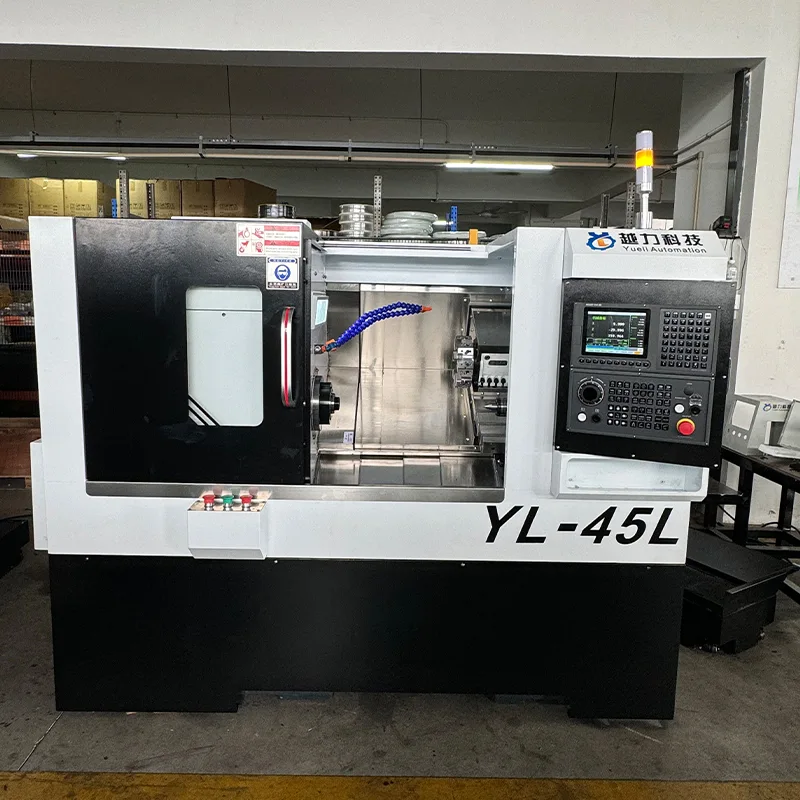Leaba Slant CNC Deil le Servo Turret agus Tailstock
